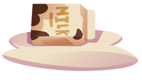 Spill milk clipart
