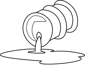 Spill oil black and white clipart
