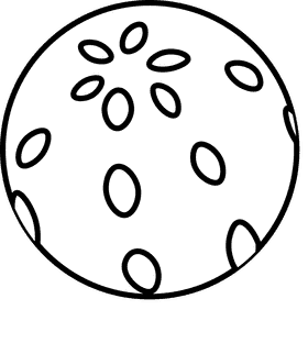 Beach ball dots black and white clipart
