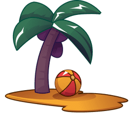 Beach ball palm clipart