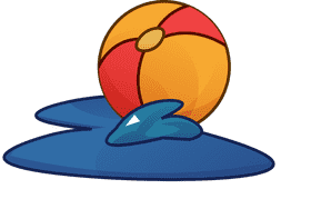 Beach ball puddle clipart