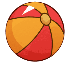 Beach ball yellow clipart