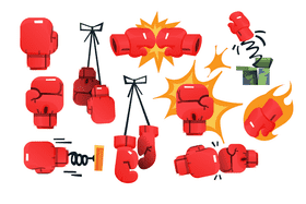 Boxing gloves vector