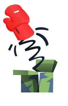 Boxing gloves box clipart