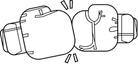 Boxing gloves brofist black and white clipart