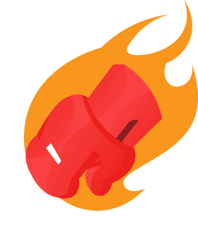 Boxing gloves flame clipart