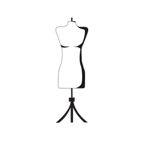 Mannequin drawing black and white clipart