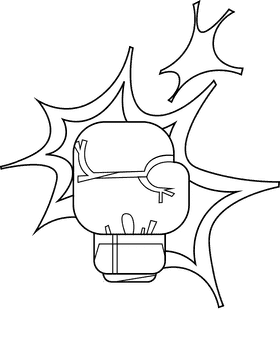 Boxing gloves sparkles black and white clipart