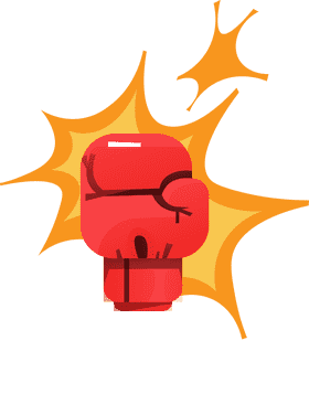 Boxing gloves sparkles clipart