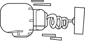 Boxing gloves spiral black and white clipart