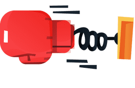 Boxing gloves spiral clipart