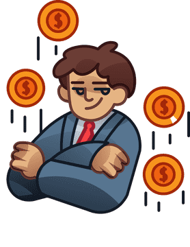 Businessman and money clipart