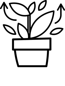 Plant black and white clipart