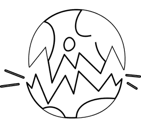 Earthquake earth black and white clipart