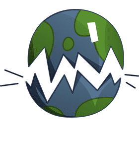 Earthquake earth clipart