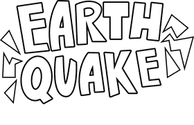 Earthquake black and white clipart