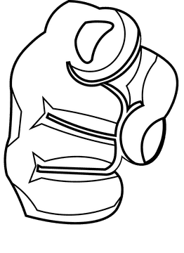 Finger pointing black and white clipart