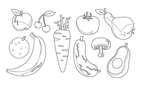 Fruits and vegetables vector
