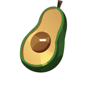 Fruits and vegetables avocado clipart