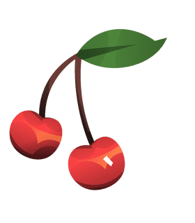 Fruits and vegetables cherries clipart