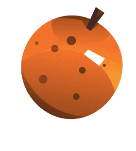 Fruits and vegetables orange clipart