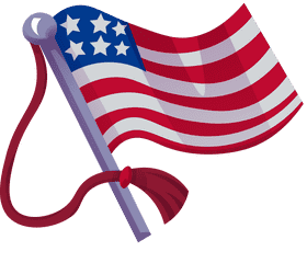 Memorial day flag clipart