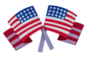 Memorial day flags clipart