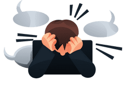 Stress speech clipart