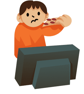 Watching tv boy clipart