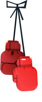 Boxing gloves hanging clipart