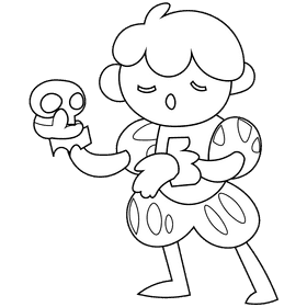 Actor black and white clipart