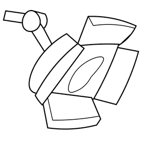 Actor lamp black and white clipart