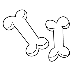 Archeologist bones black and white clipart