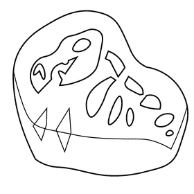 Archeologist bones black and white clipart