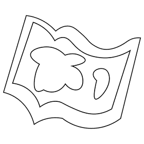 Archeologist map black and white clipart