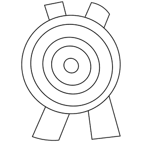 Archer target black and white clipart