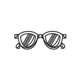 Eyeglasses drawing black and white clipart