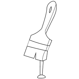 Artist brush black and white clipart