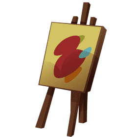 Artist easel clipart