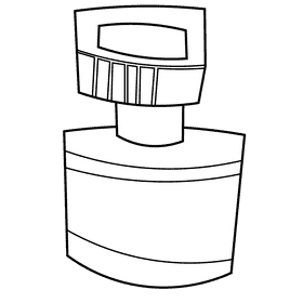 Artist flask black and white clipart