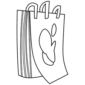 Artist sketchbook black and white clipart