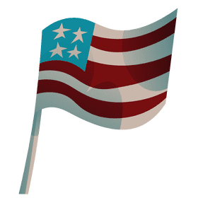 Astronaut flag clipart