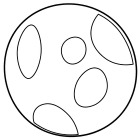 Astronaut moon black and white clipart