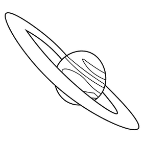 Astronaut planet black and white clipart