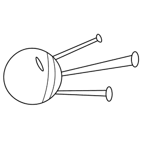 Astronaut satellite black and white clipart