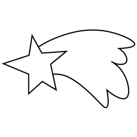 Astronaut star black and white clipart