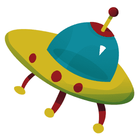 Astronaut ufo clipart