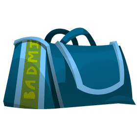 Badminton bag clipart