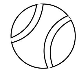 Badminton ball black and white clipart