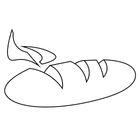 Baker bread black and white clipart